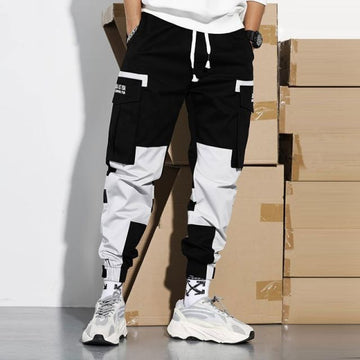 Men New Spring Hip Hop Pants Club Singer Stage Costume Trousers Ribbons Streetwear Joggers Sweatpants Hombre